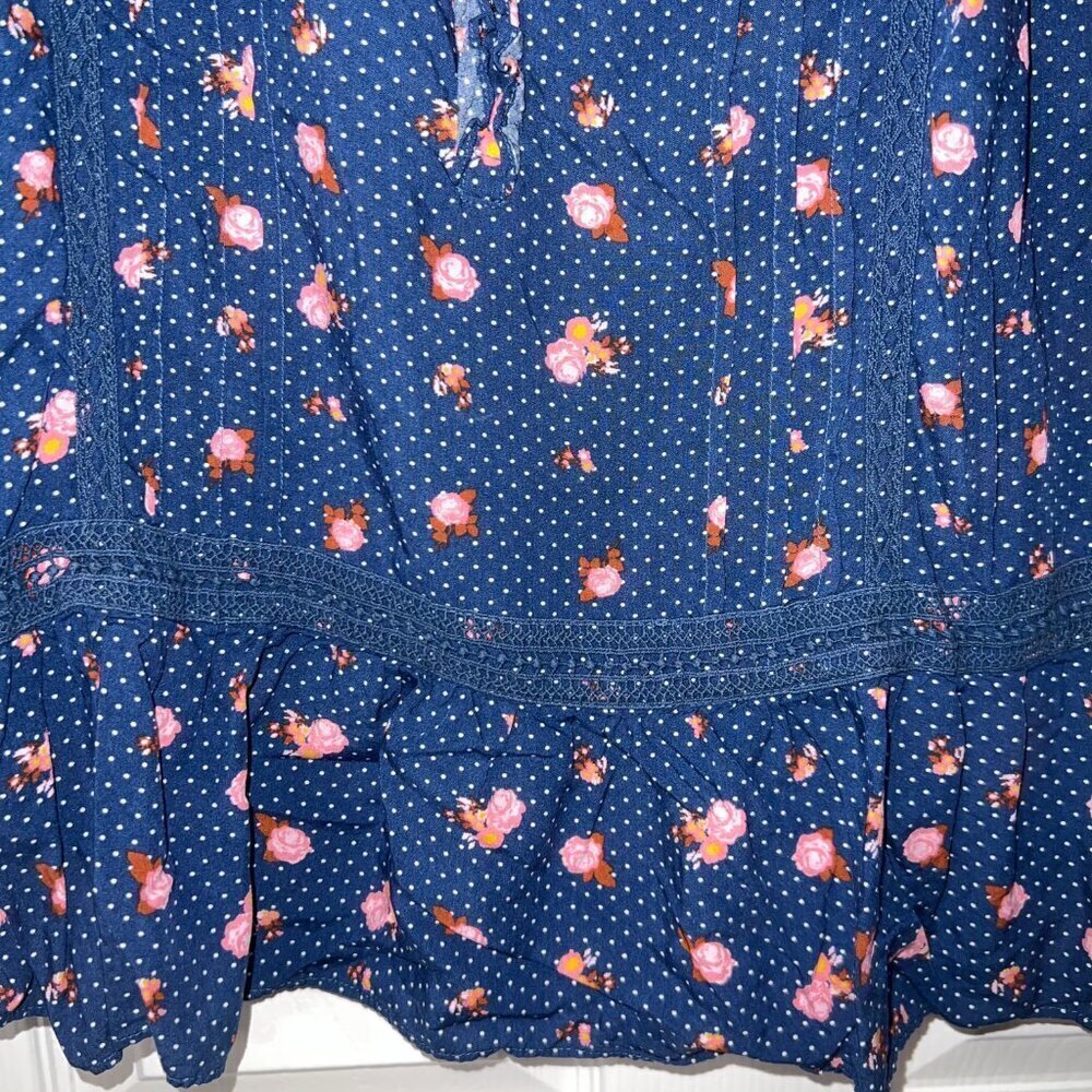 Matilda Jane Women's Brilliant Daydream Floral Polka Dot Blouse Size M - Picture 6 of 7